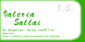 valeria sallai business card